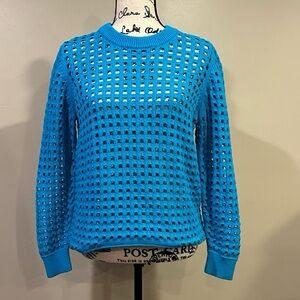 Michael Kors Blue Knit Sweater